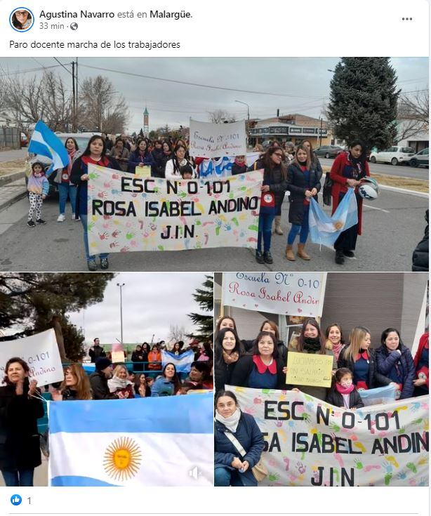 #ParoDocente, fuerte acatamiento de los educadores en Mendoza. Repercusiones en las redes sociales.