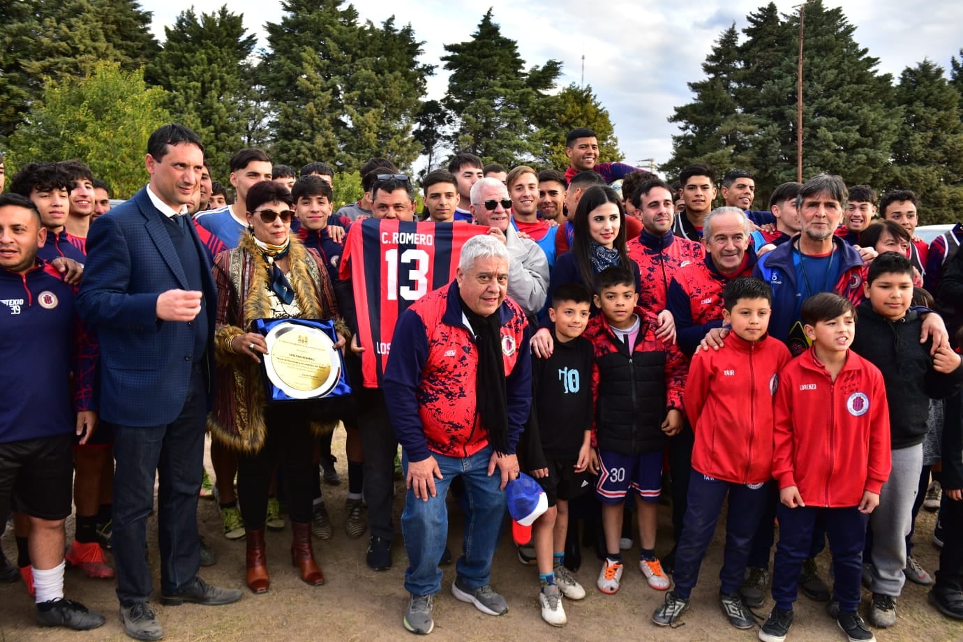 Inauguración del mural del Cuti Romero y leyendas del Club San Lorenzo de Córdoba (José Hernandez / La Voz)