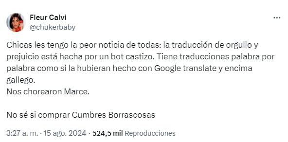 Las críticas a la traducción de "Orgullo y Prejuicio" en la edición especial de Novelas Eternas