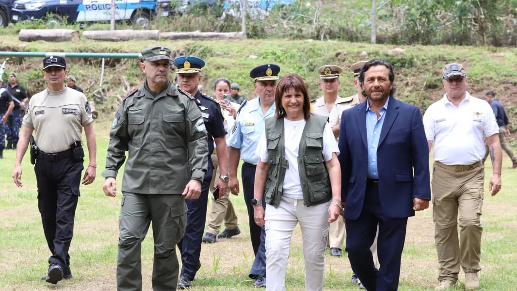 La ministra de Seguridad de la Nación Patricia Bullrich y el gobernador salteño Gustavo Sáenz presentaron el Plan Güemes, en la frontera con Bolivia.