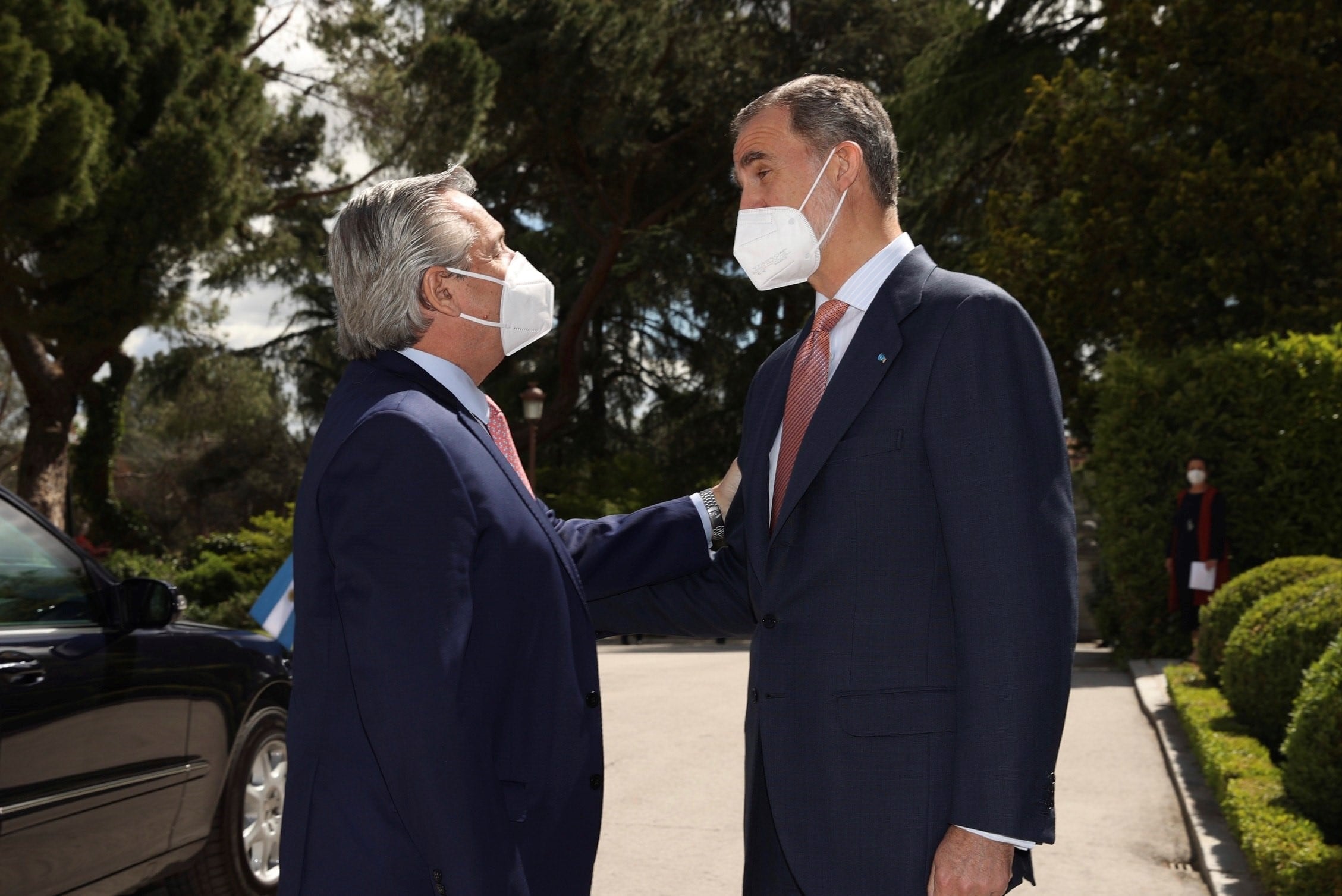 El presidente Alberto Fernández se reunió con el rey Felipe VI de España, durante su gira por Europa para buscar apoyo político de cara a la negociación con el FMI.