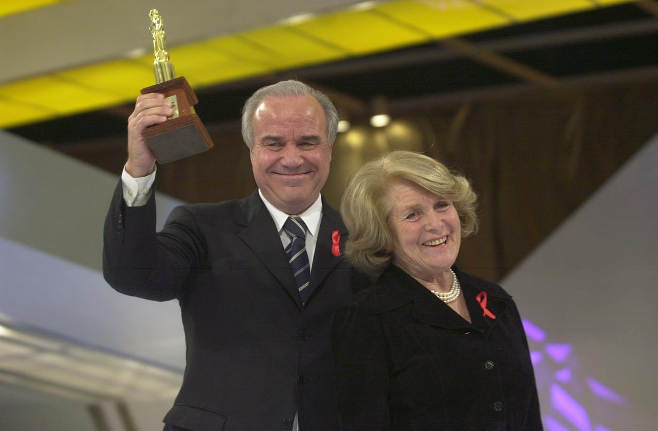 César Mascetti y Mónica Cahen D´Anvers, una dupla histórica de la TV argentina. Foto: Clarín/archivo.