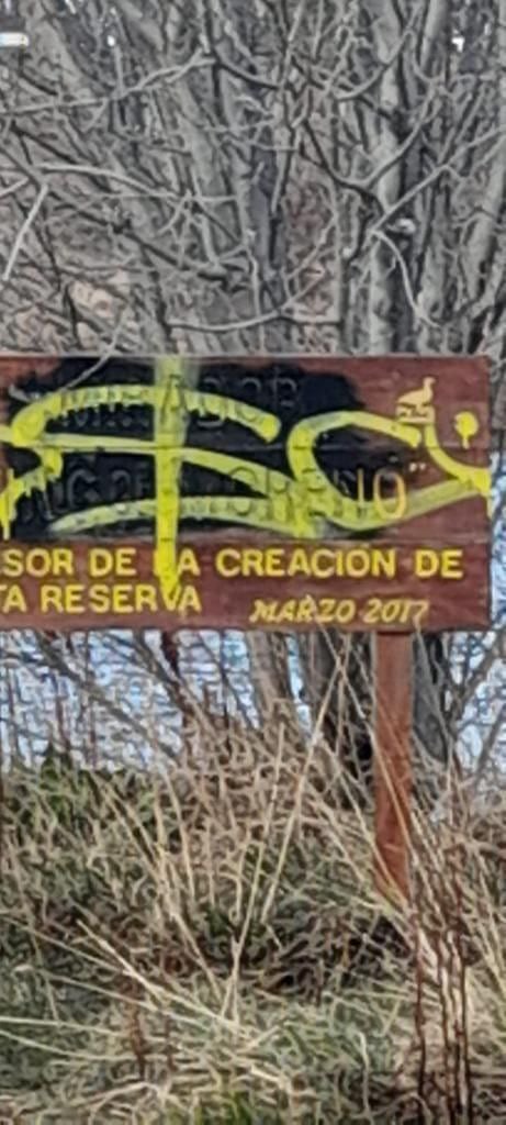 Personal de la Secretaria de Medio Ambiente encontró esta mañana un acto de vandalismo en la RNUBE.