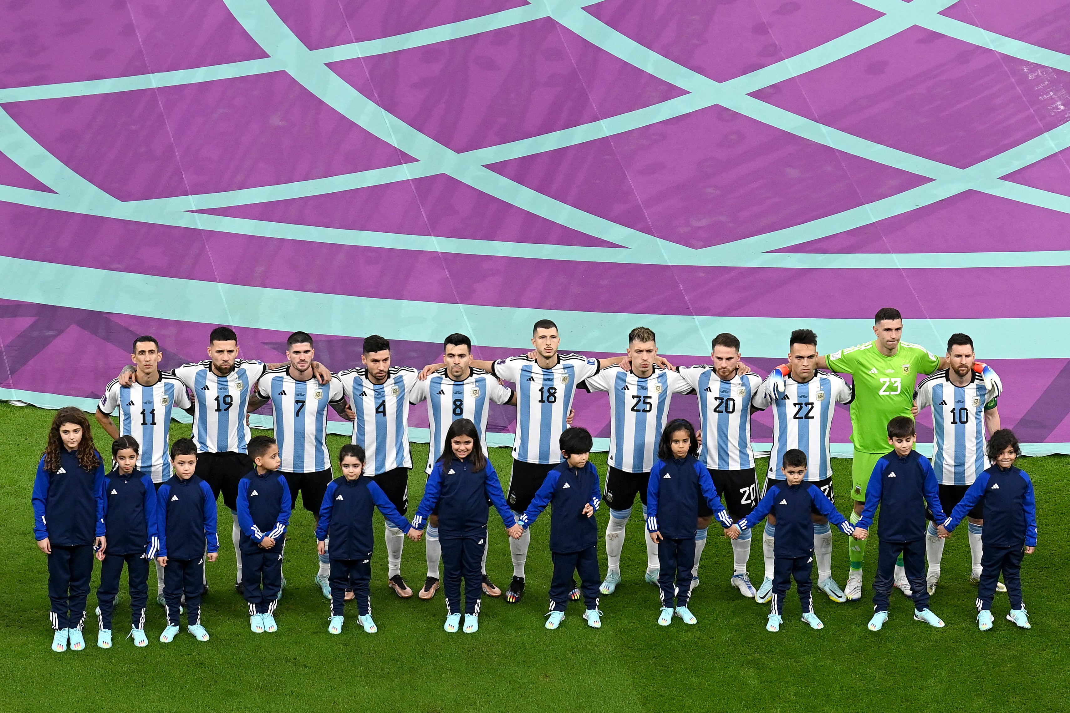 El 11 titular de Argentina para enfrentar a México en Qatar 2022. (Prensa Fifa).