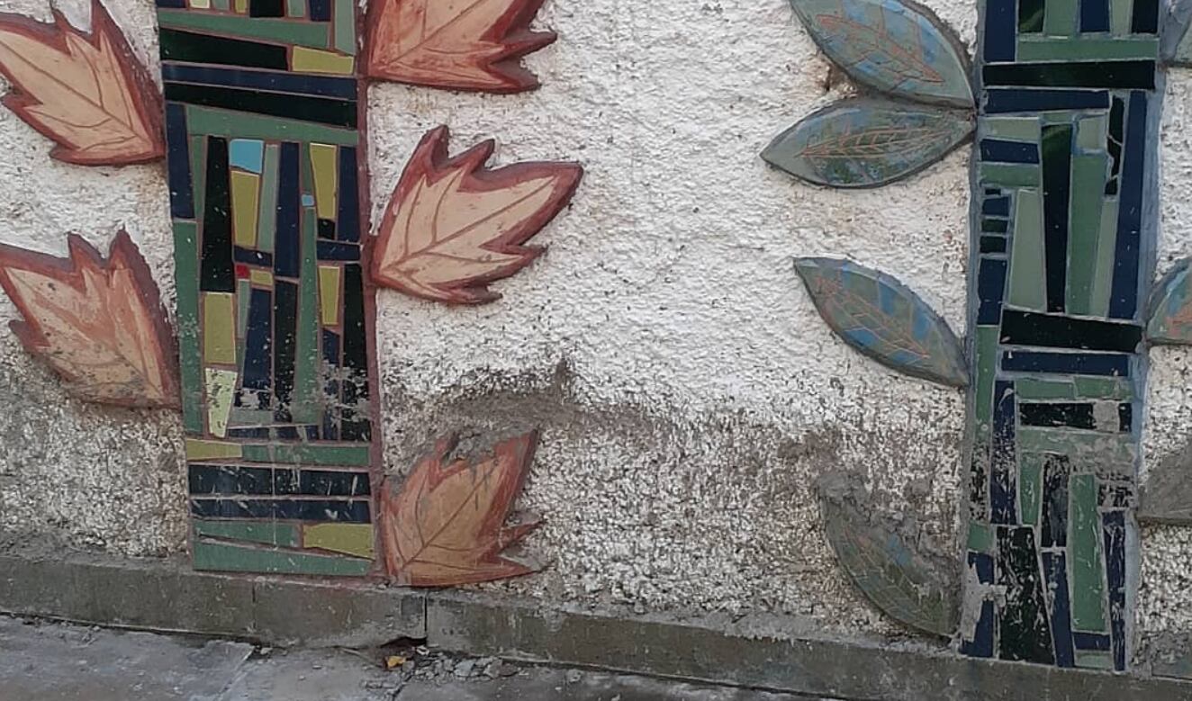 El mural dañado en el Parque Municipal