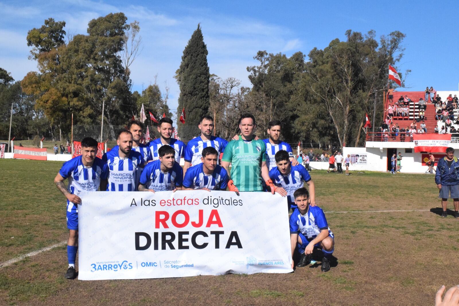 La Secretaría de Seguridad de Tres Arroyos lanzó la campaña "a las estafas digitales Roja Directa" en las canchas