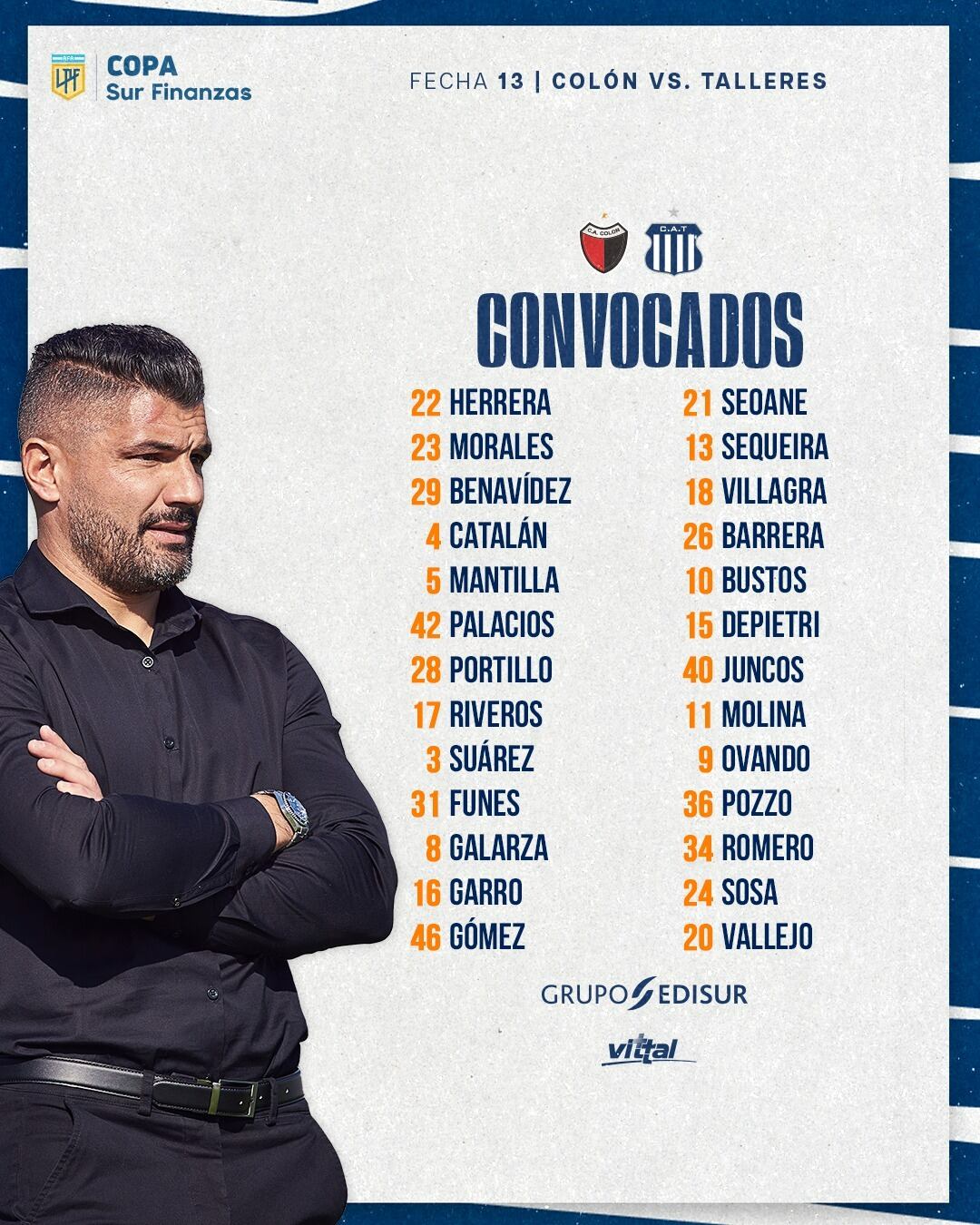 Javier Gandolfi recupera piezas clave en el plantel de Talleres.