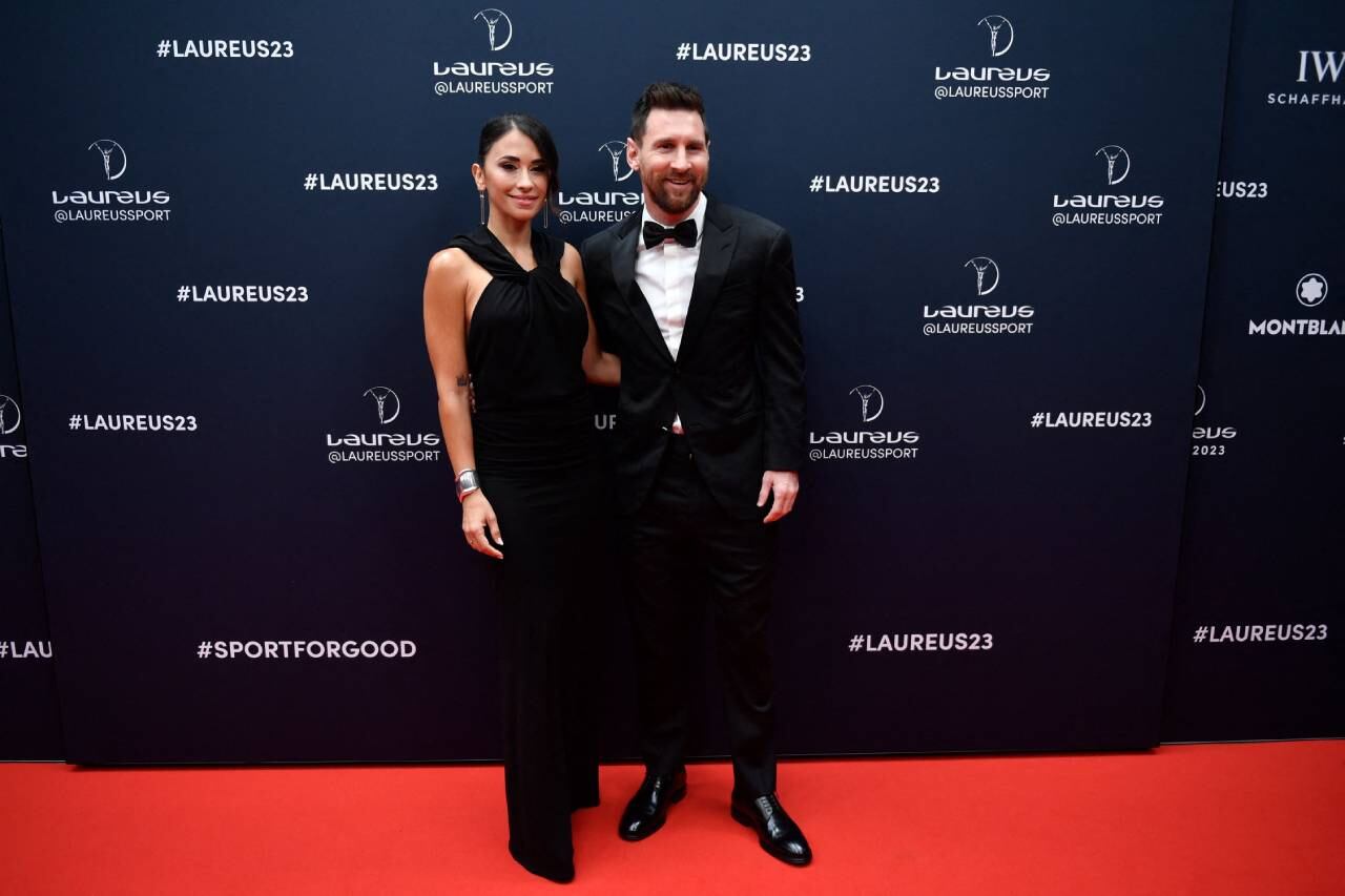 Antonela Roccuzzo y Lionel Messi asistieron a la entrega de los Premios Laureus 2023 en París.