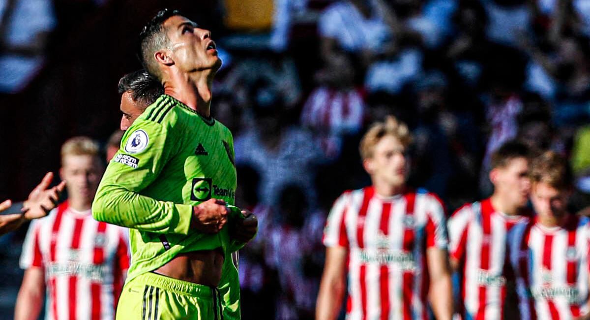 Cristiano Ronaldo fue titular en el encuentro de liga.