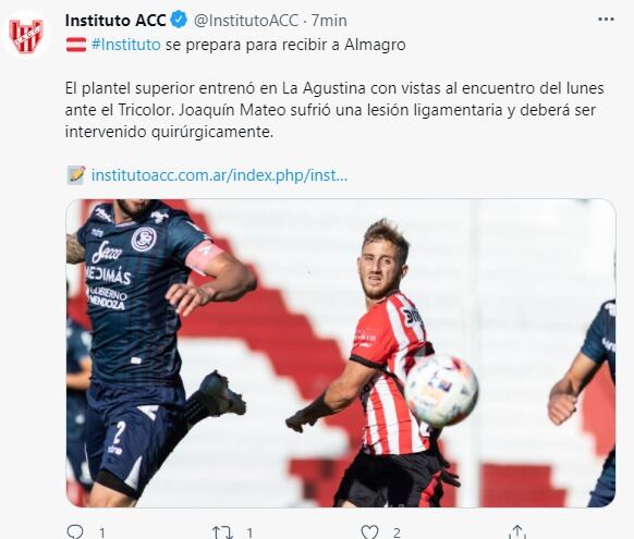 Joaquín Mateo se pierde lo que queda del torneo.