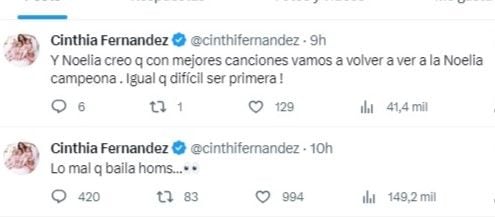 La opinión de Cinthia Fernández sobre el baile de Camila Homs