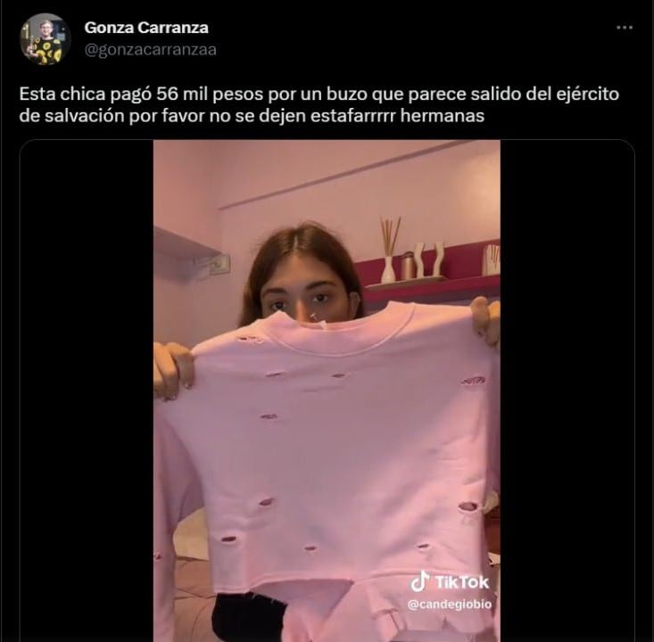 La reacción viral de un usuario de Twitter