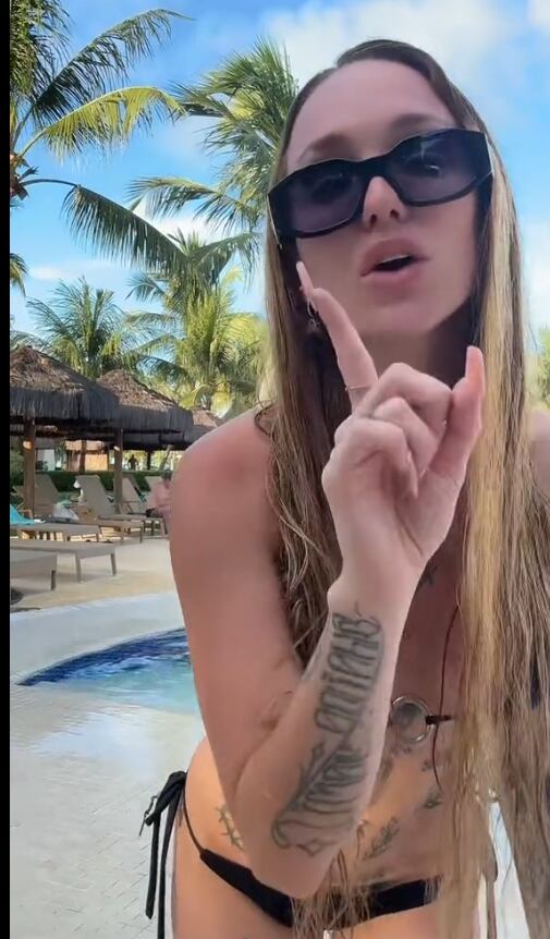 La Joaqui paralizó TikTok con un baile mega sensual y en microbikini total black