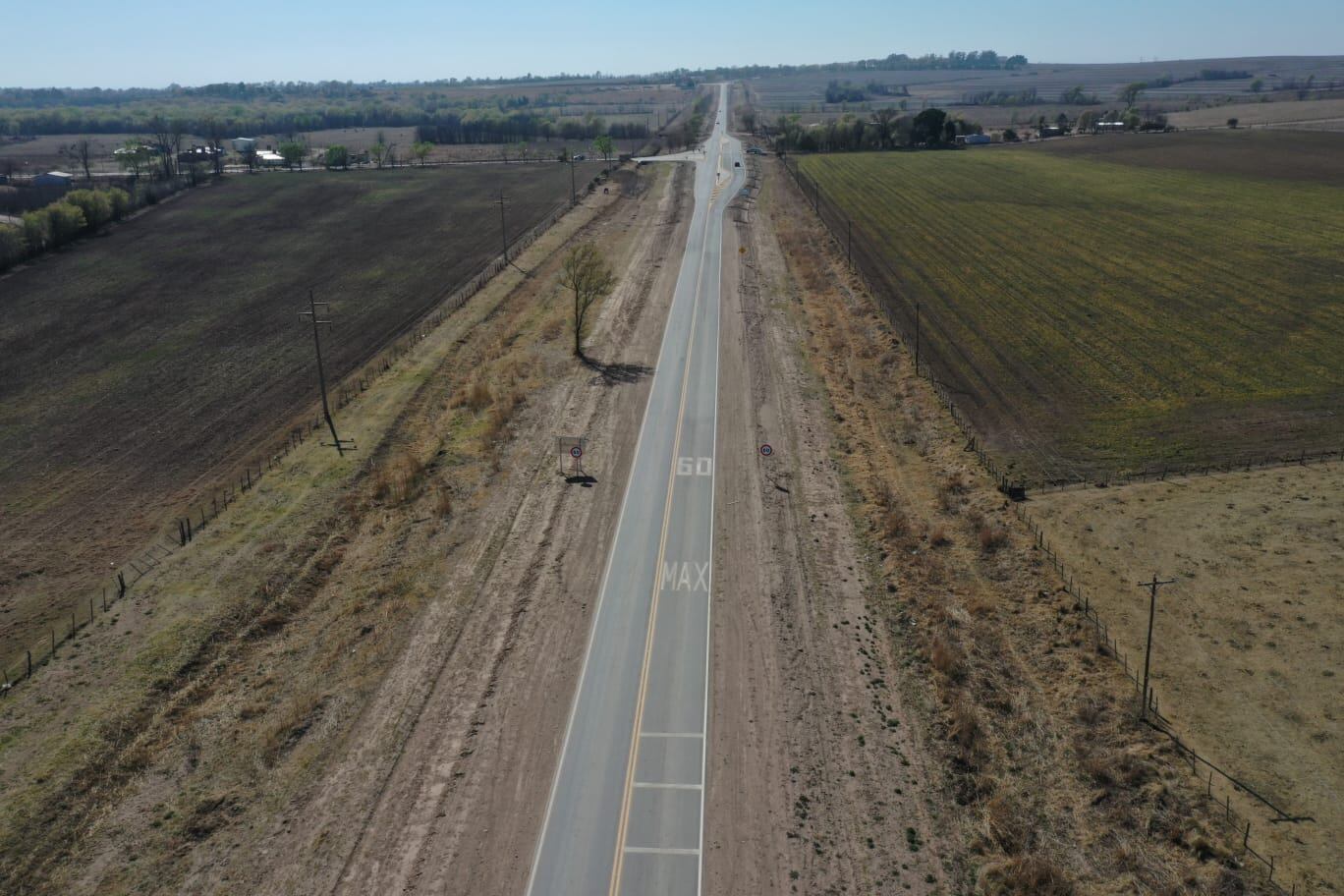 La nueva obra en la ruta provincial 23. (Gobierno de Córdoba)