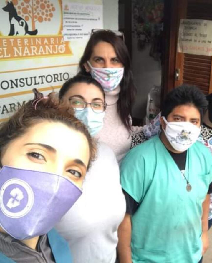 Noe, Ana y Tania (dueñas de la veterinaria) fueron las acompañantes de su proceso de transición.