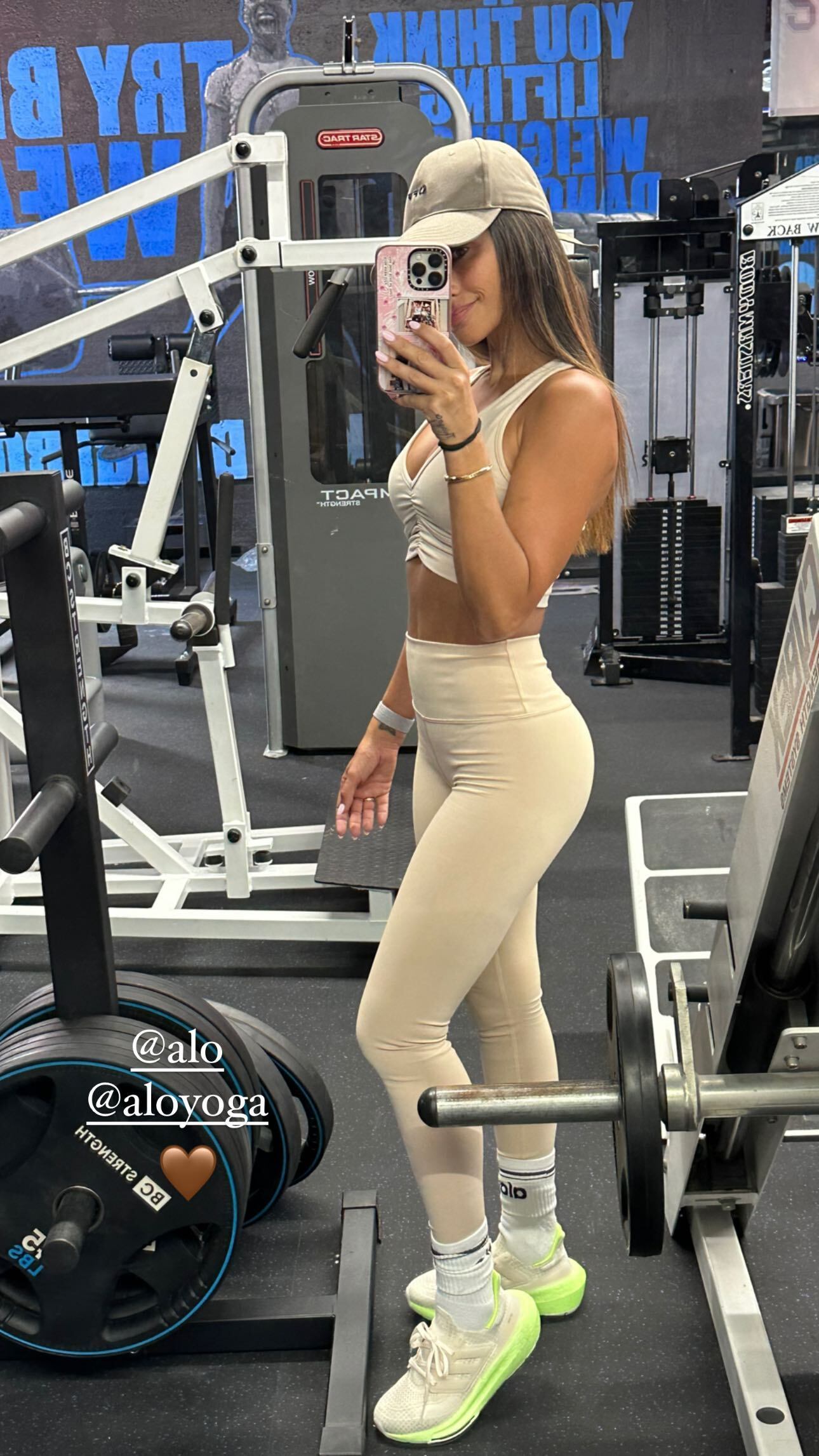 La rosarina posó en Glute Lab