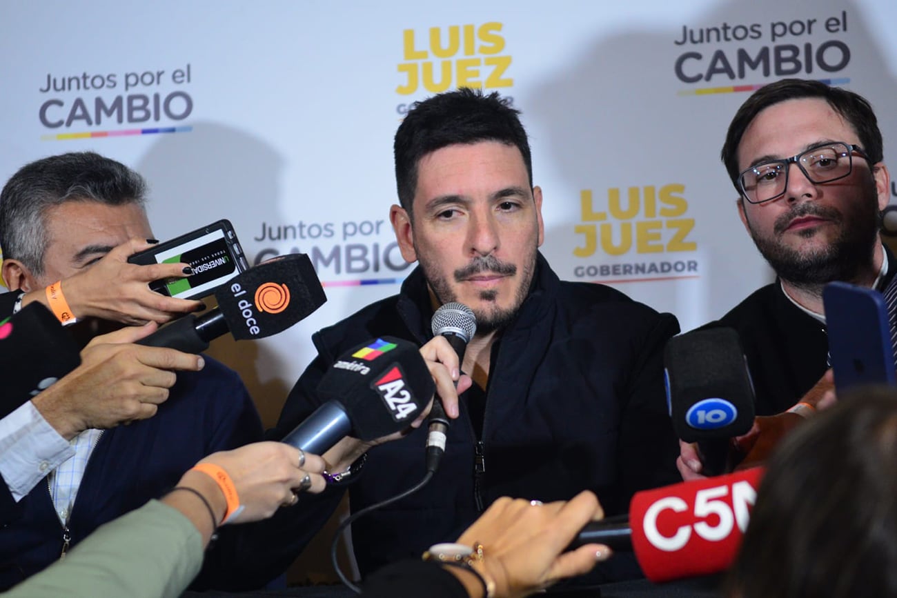 Conferencia de Juntos por el Cambio reclamando la demora de los datos oficiales. (Javier Ferreyra / La Voz)