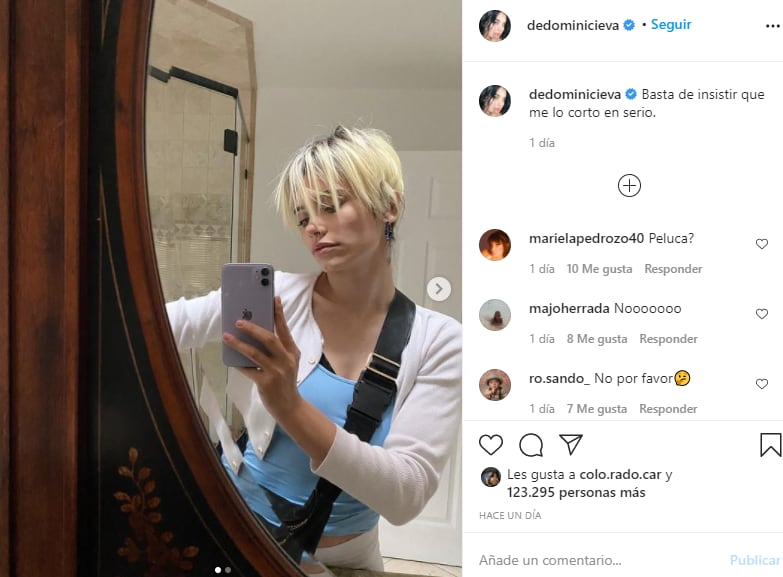 Eva De Dominici apostó a un cambio de look y sus seguidores no la reconocieron