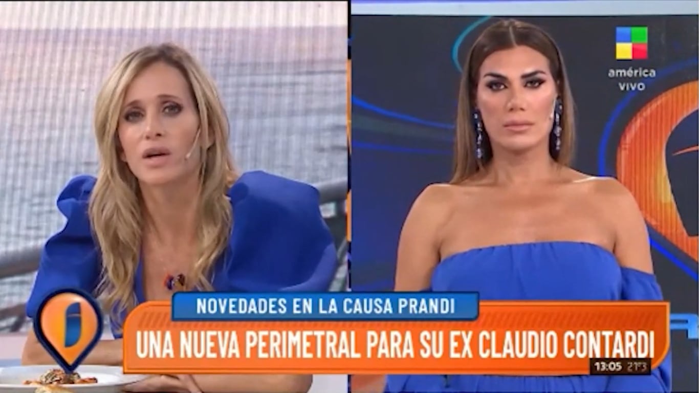 Julieta Prandi en el pase de programa de Es por ahí e Intrusos.