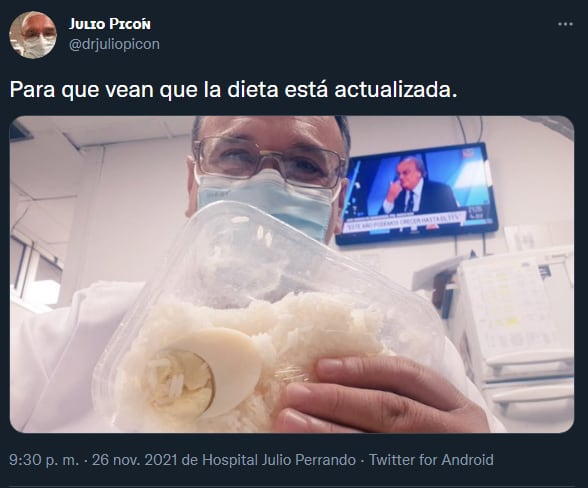 Mostró la comida que le dan a los médicos de guardia en Chaco y generó repudio