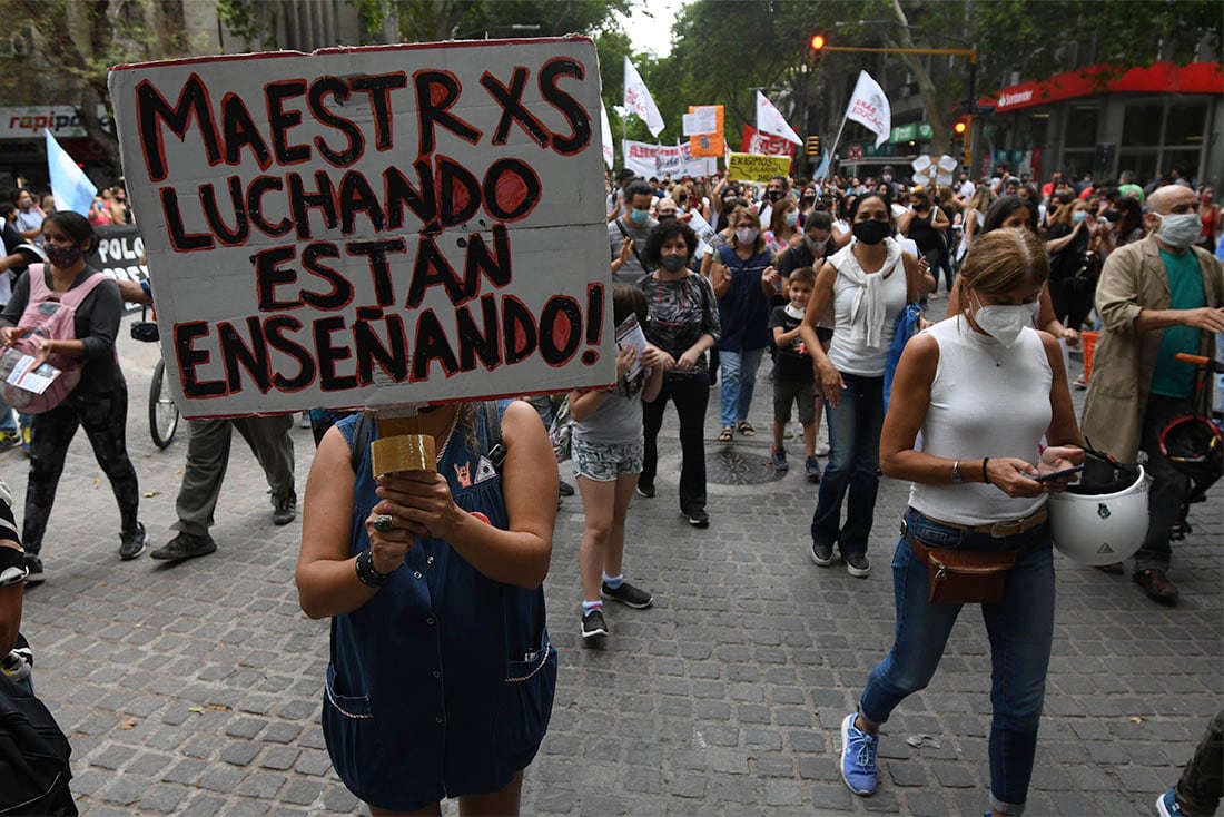 Movilización docente (imagen ilustrativa)