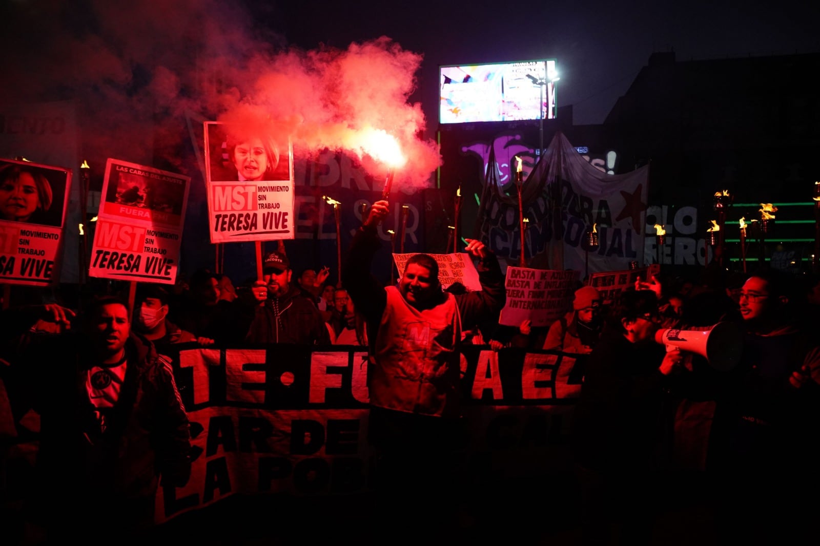 La marcha de los piqueteros.