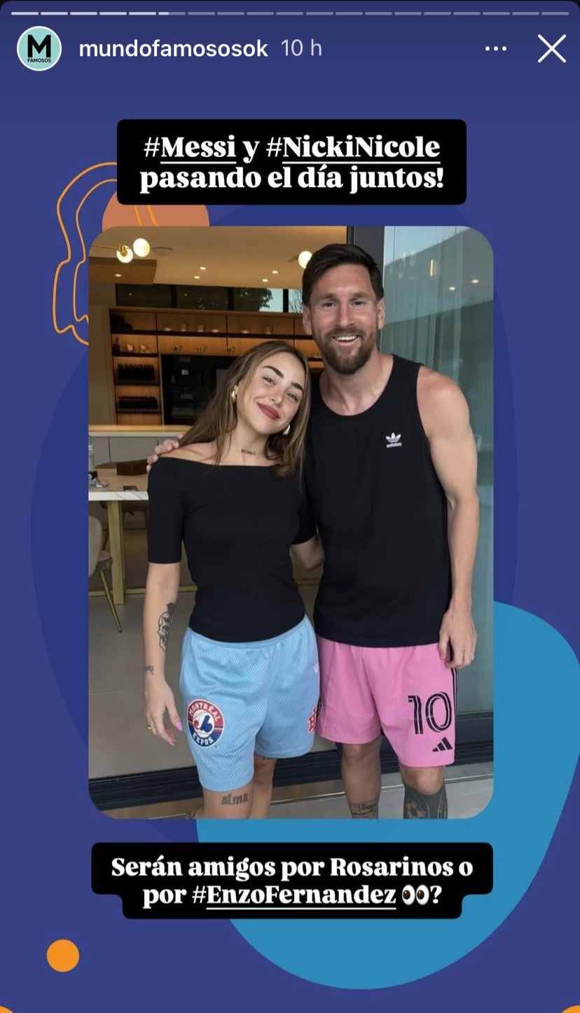 El encuentro privado de Messi con Nicki Nicole.