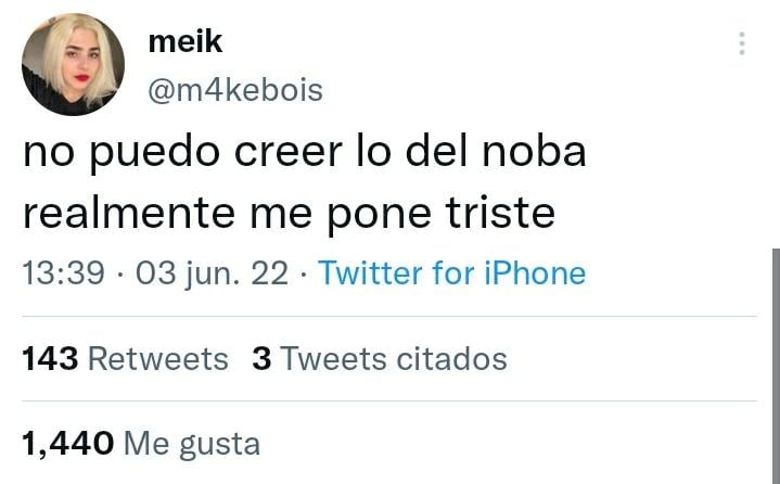 Las redes lloran a "El Noba"