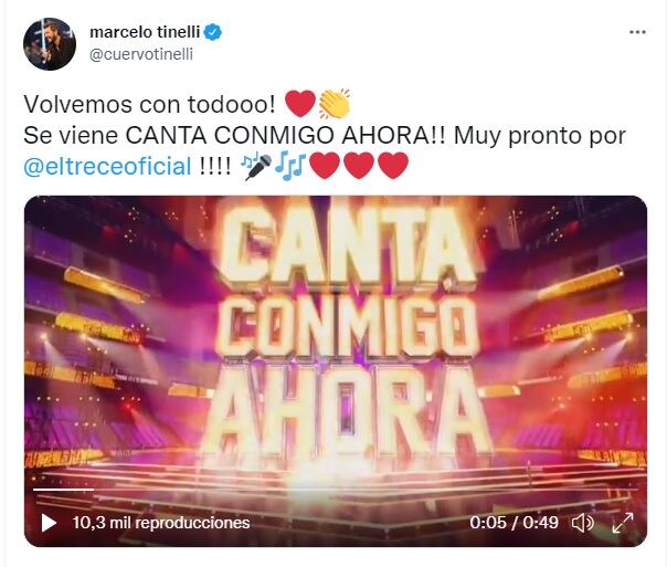 Marcelo Tinelli confirmó su vuelta a la televisión con un nuevo programa.