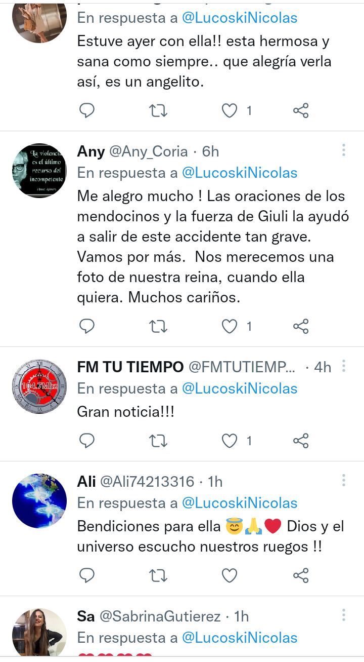 Giuliana Lucoski volvió a caminar y emocionó a todos.