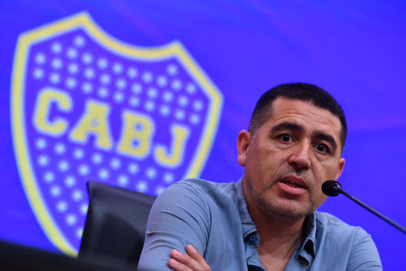 Conferencia de prensa de Juan Román Riquelme.