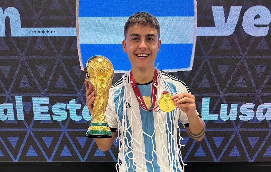 Paulo Dybala, uno de los cuatro cordobeses que se consagraron campeones en Qatar. (Instagram)