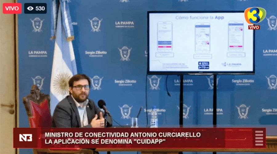 Curciarello explicó los detalles del funcionamiento de la App 