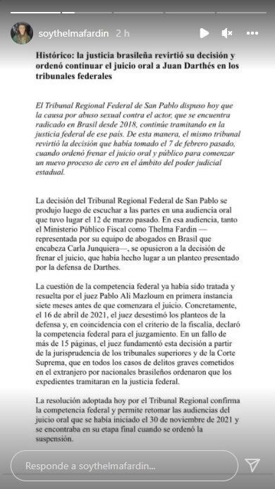 El comunicado del Tribunal Regional Federal de San Pablo