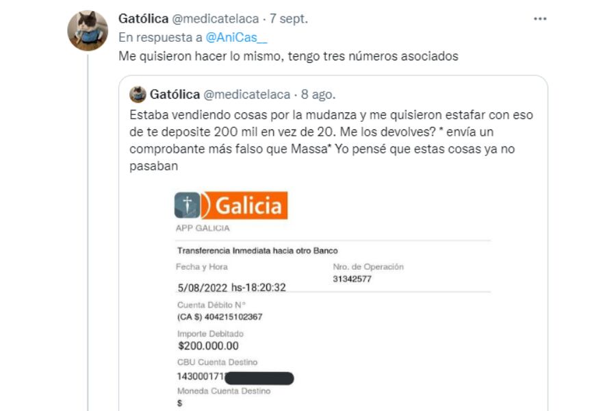 Experiencias de otros usuarios de Twitter.