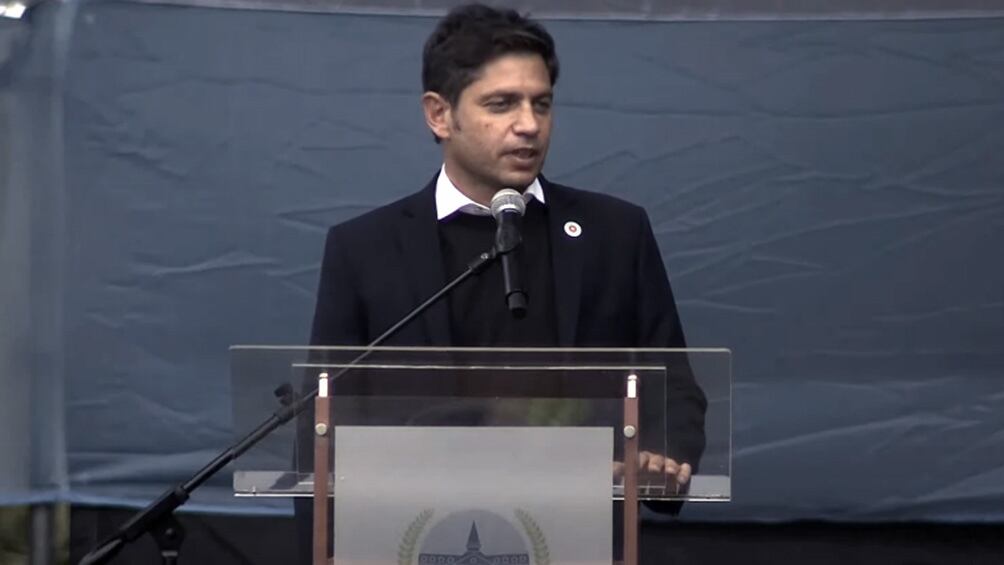 El gobernador Axel Kicillof también habló en el acto.