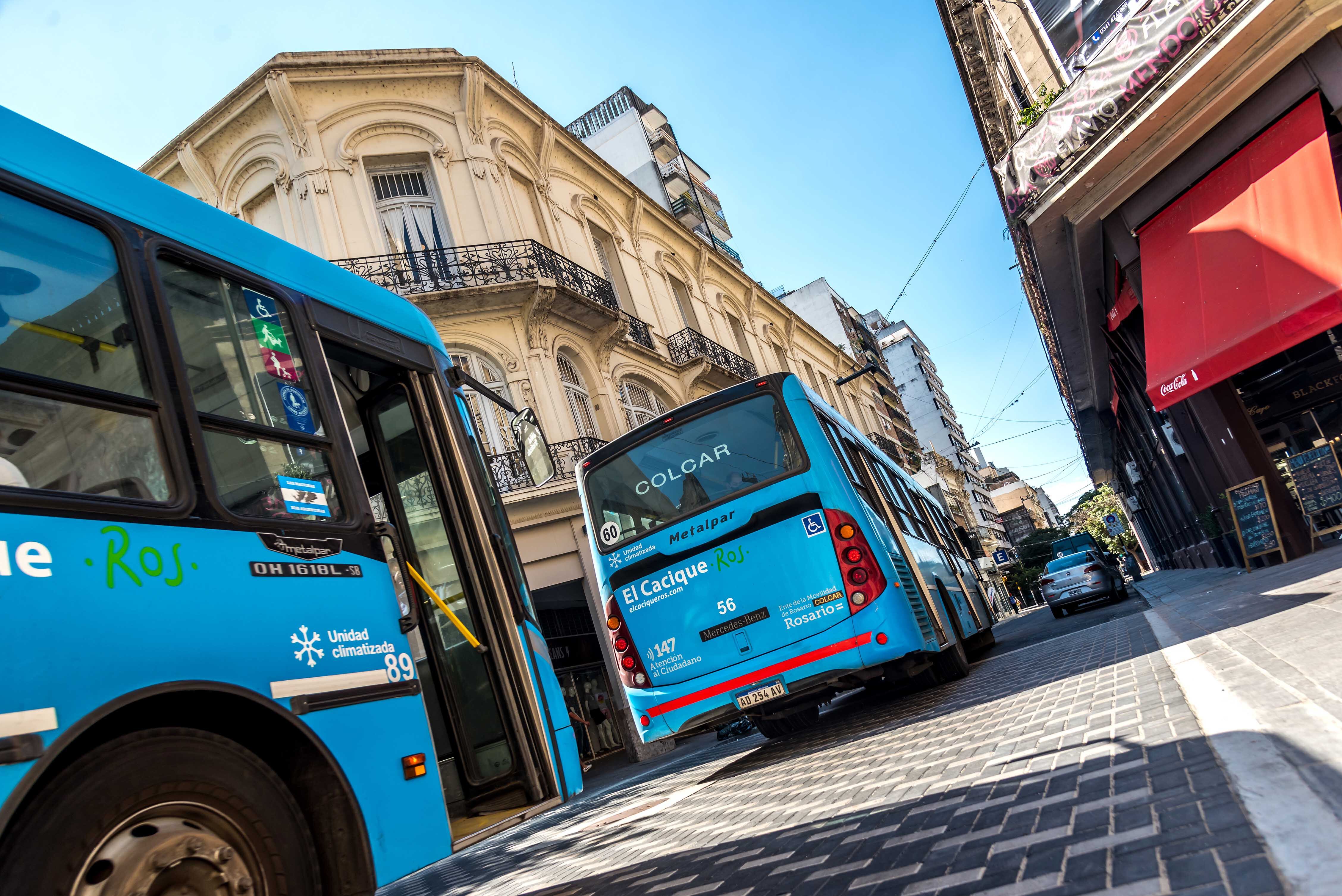 Cruce de colectivos de Rosario en el centro (Municipalidad de Rosario)