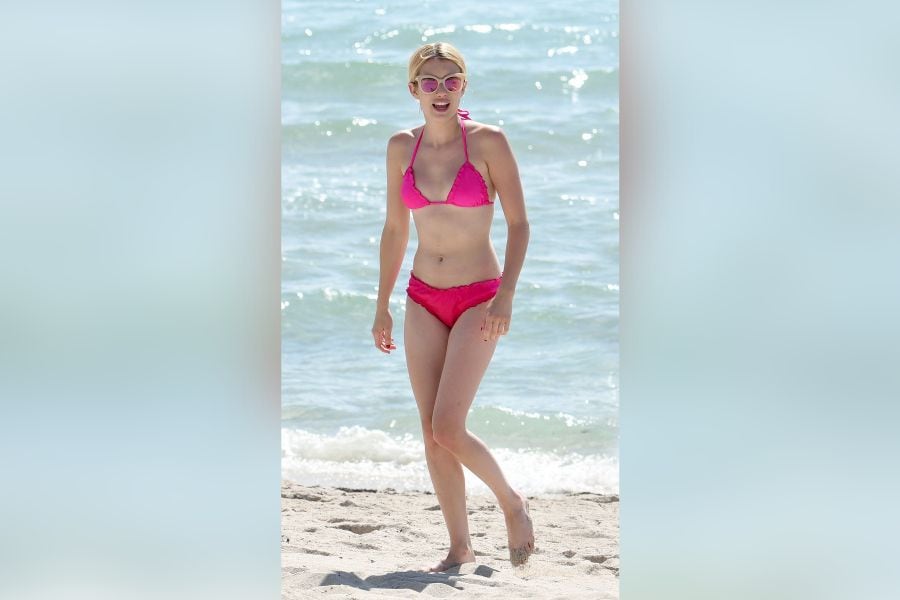 Emma Roberts disfrutando del verano en los Estados Unidos.