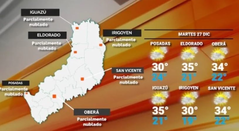 Alerta amarilla para Misiones: tormentas eléctricas y lluvias.