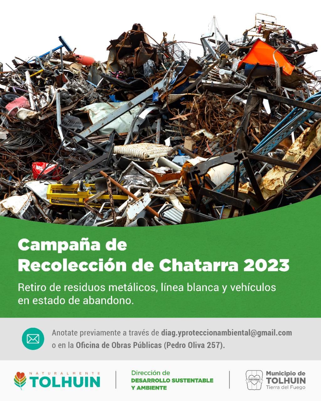 La Campaña recolección de chatarra 2023 comenzará el 9 de enero en Tolhuin.