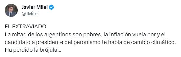 La respuesta de Milei.