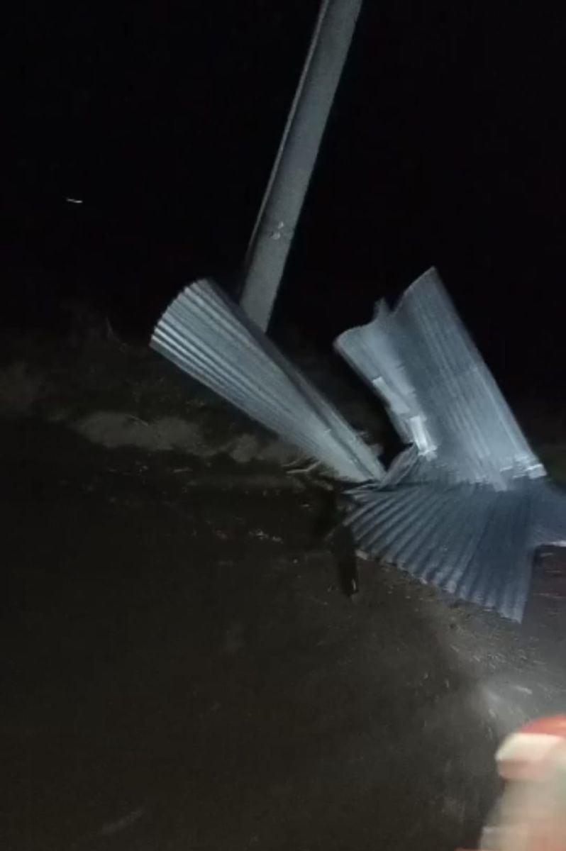 Destrozos causados por la tormenta en Santa Rosa.