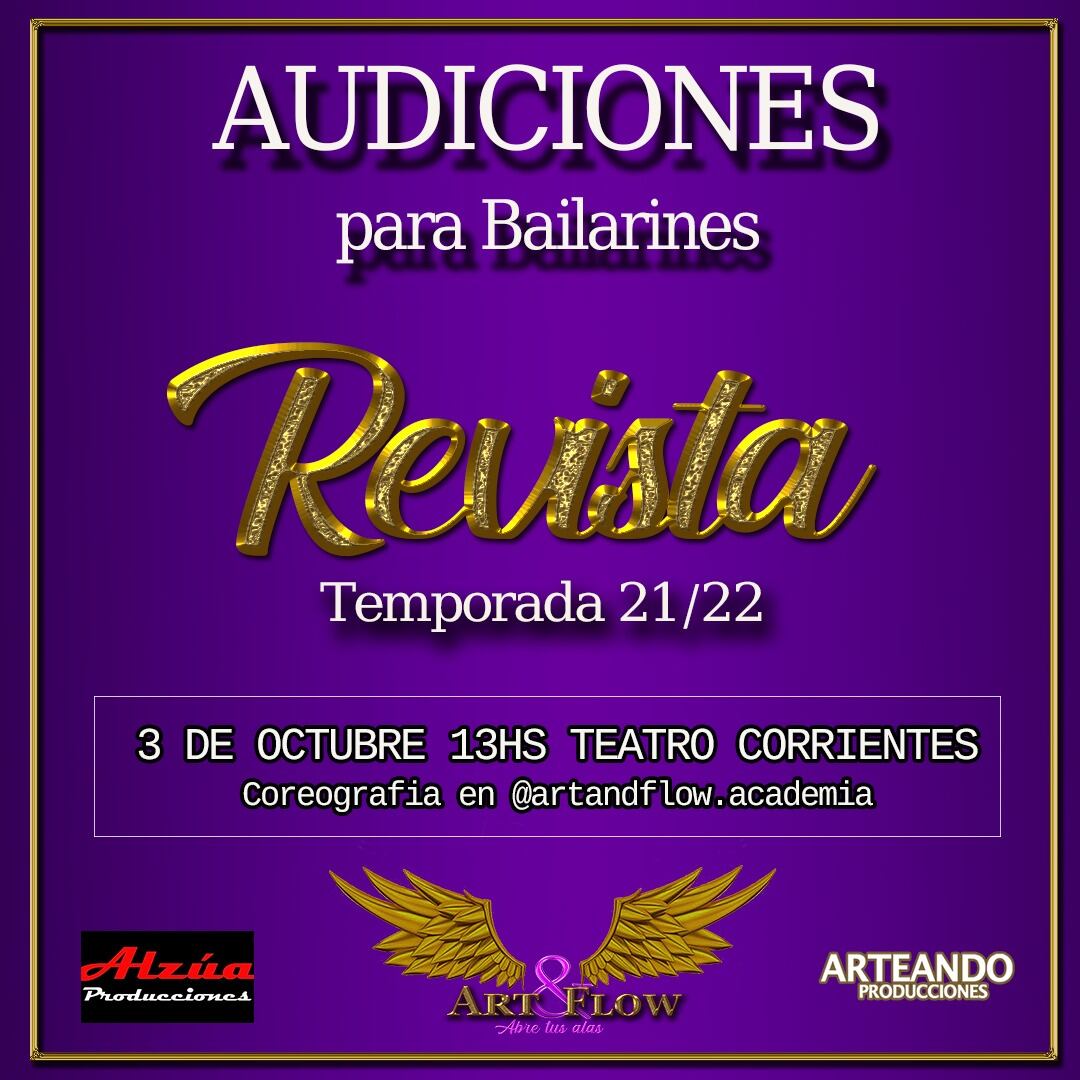 El 3 de octubre se llevará a cabo un casting para seleccionar artistas que formarán parte de revistas que se presentarán en el Teatro Corrientes de Mar del Plata.