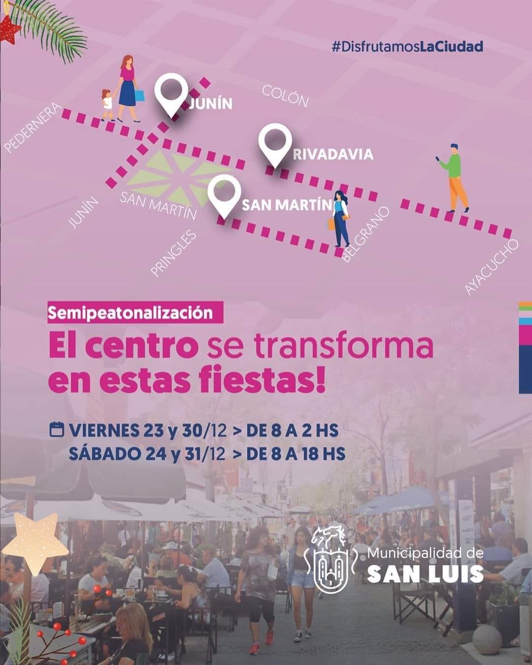 Semipeatonalización del centro de San Luis