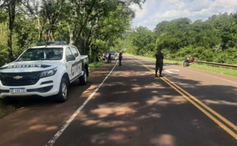 Accidente en Oberá dejó a dos personas heridas.