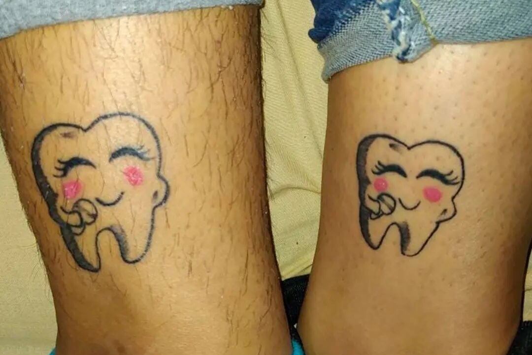 Una pareja se tatuó una imagen del apodo de Euge Quevedo y la cantante les dedicó un saludo. (Gentileza Cuarteteando)