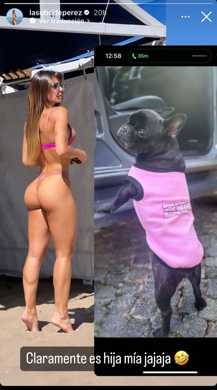 Sol Pérez y su perrita en Instagram