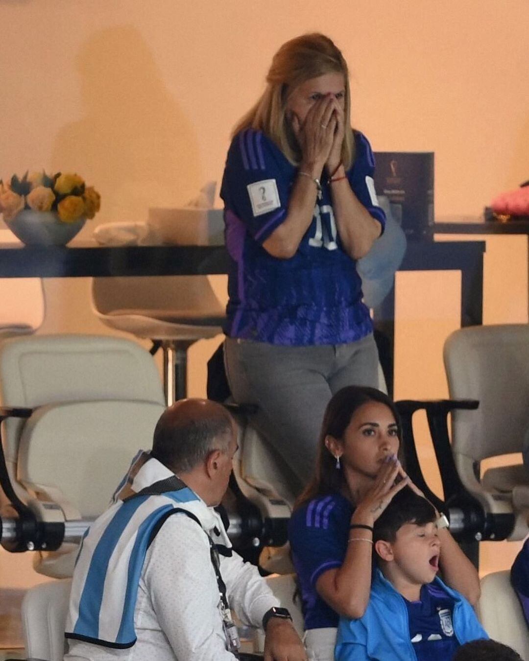 Antonela y los Messi vivieron a pleno cada momento del partido.