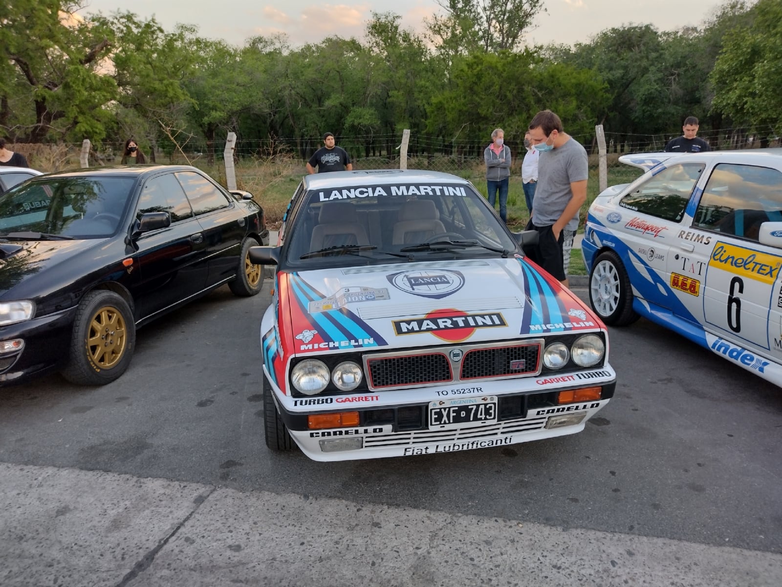 El Lancia Delta en el que competia Recalde.