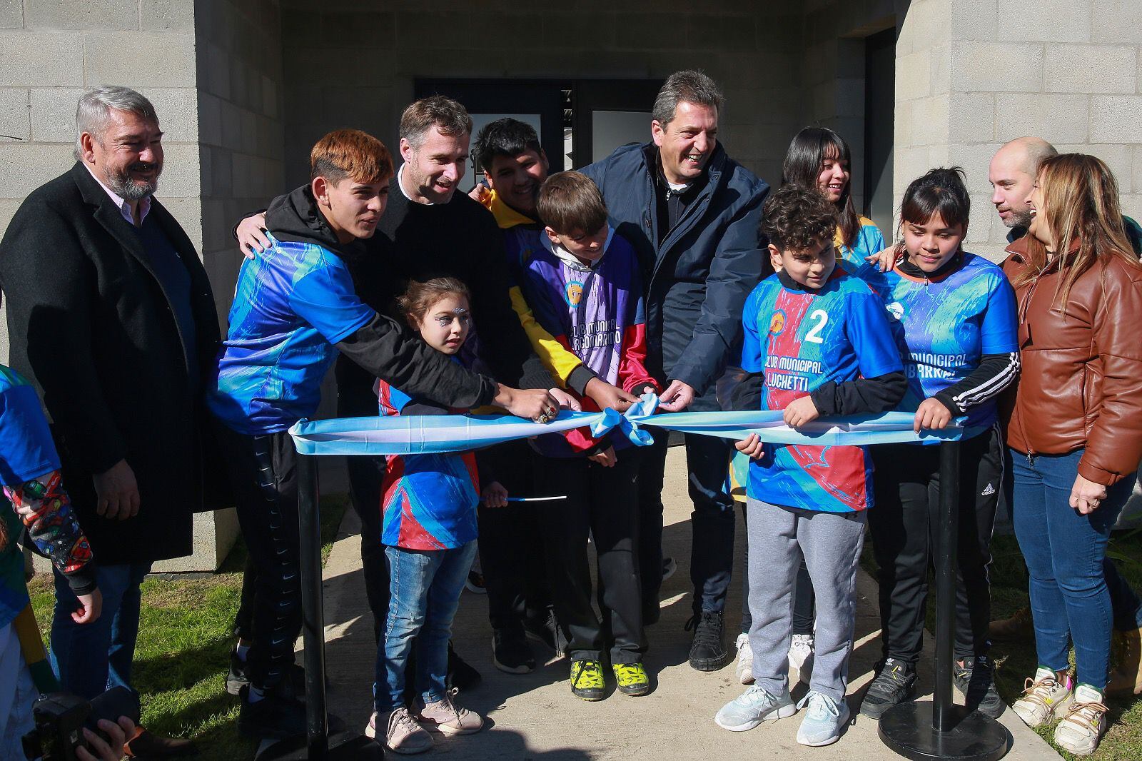 Sergio Massa este domingo en la inauguración de un centro deportivo en Provincia de Buenos Aires